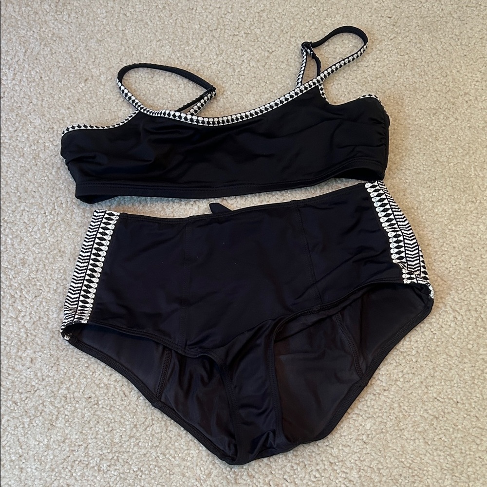 Lemlem Lena high waisted bikini & top